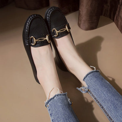 Damen Mokassins Elegant Schnalle Berlin Chic