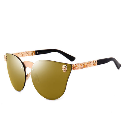 Skull Sonnenbrille Metall Schwarz Edel