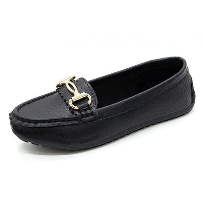 Damen Mokassins Elegant Schnalle Berlin Chic
