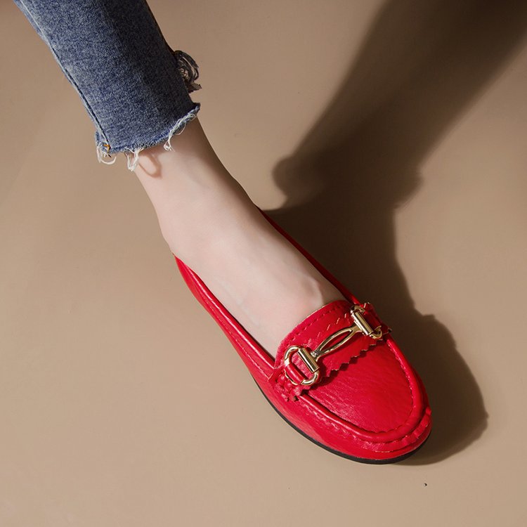 Damen Mokassins Elegant Schnalle Berlin Chic