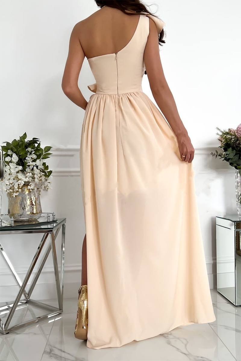 Einfarbiges Flounces Schulterkleid Rock - 6 Farben Frauen