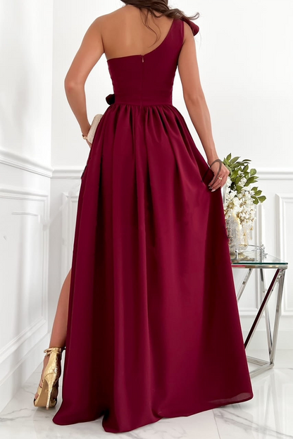 Einfarbiges Flounces Schulterkleid Rock - 6 Farben Frauen