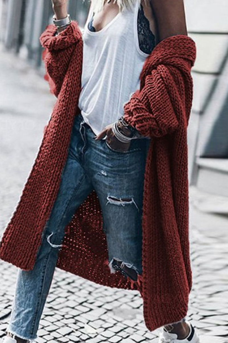 Strickjacke Damen Bequem Klassisch Elegante