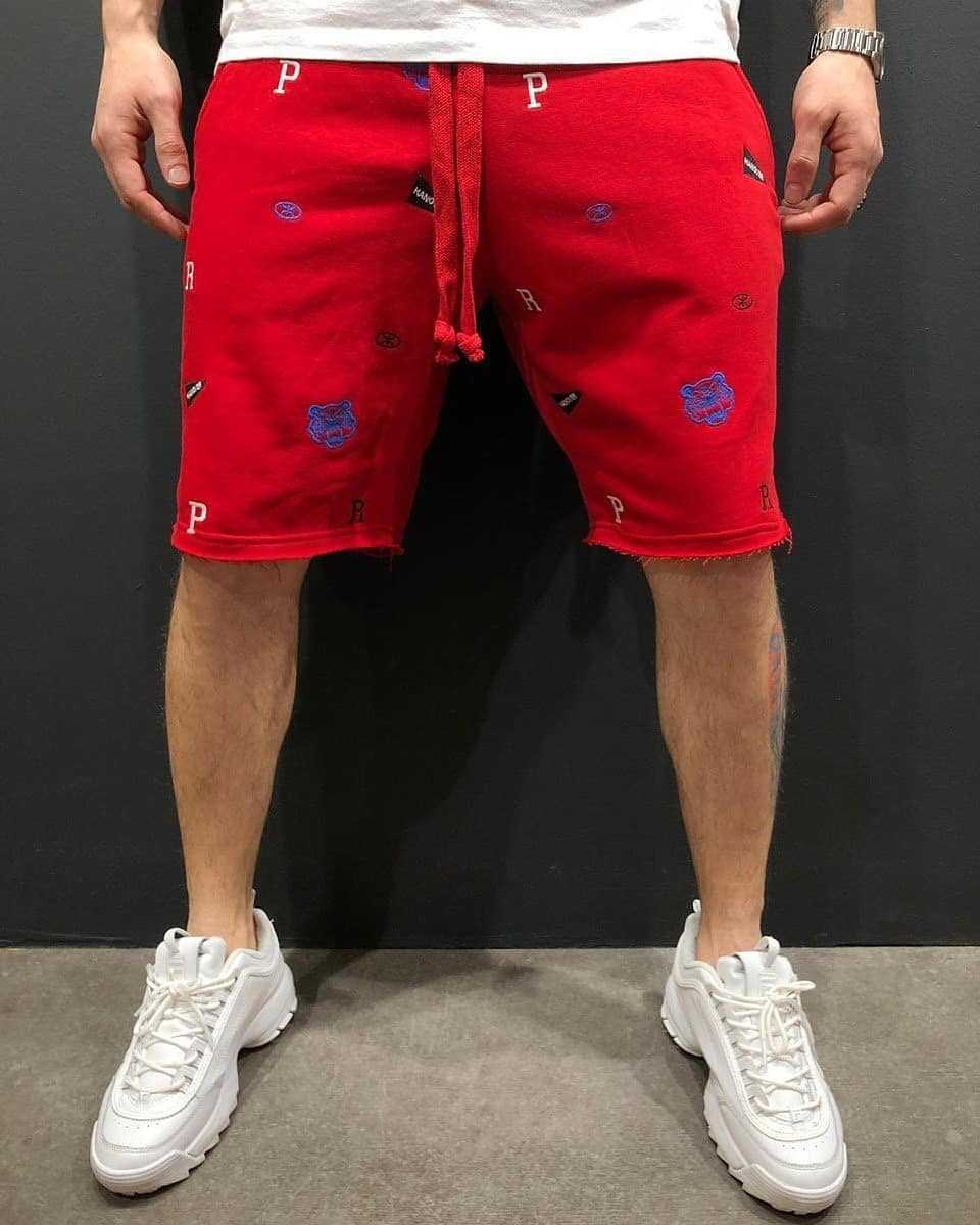 Herren Sweatshorts Bequem Elastisch Farbenfroh Sportlich