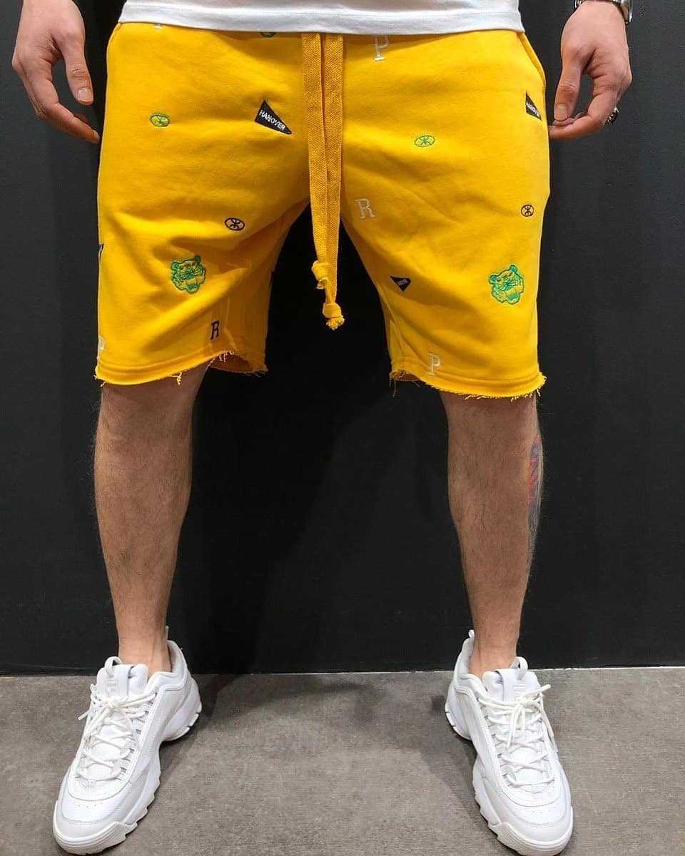 Herren Sweatshorts Bequem Elastisch Farbenfroh Sportlich - BerlinGlamour