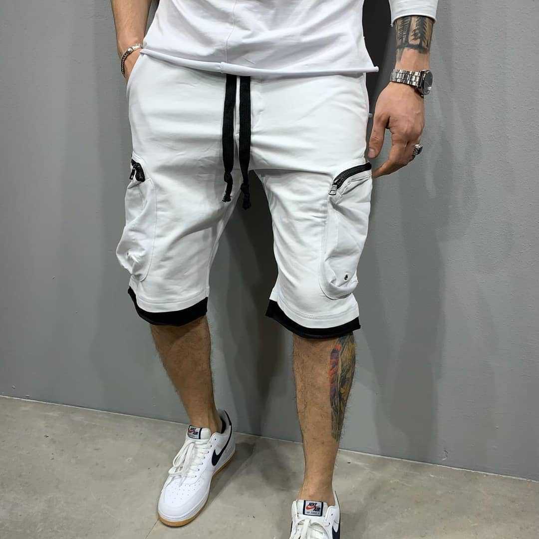 Herren Cargoshorts Sportlich Elastisch Mit Vielen Taschen