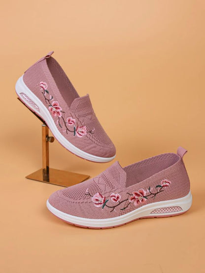 Damen Orthopädie Schuhe Bequem Blumenmuster
