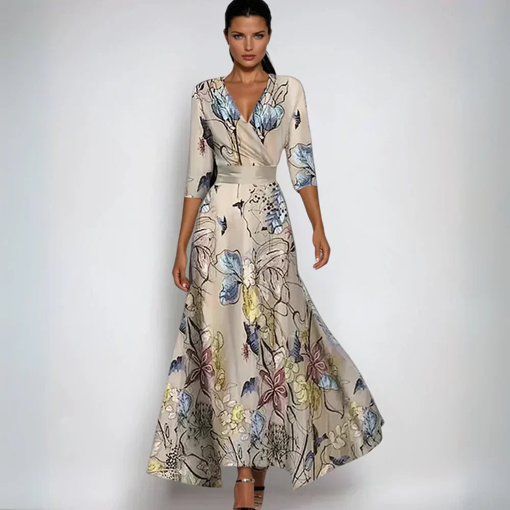 Wickelblumenrobe Luxus Damen Bademantel Weich