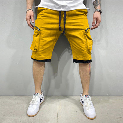 Herren Cargoshorts Sportlich Elastisch Mit Vielen Taschen