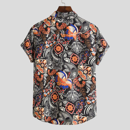 Männer Kurzarmhemd Allover-Druck Trendy Berlin Style
