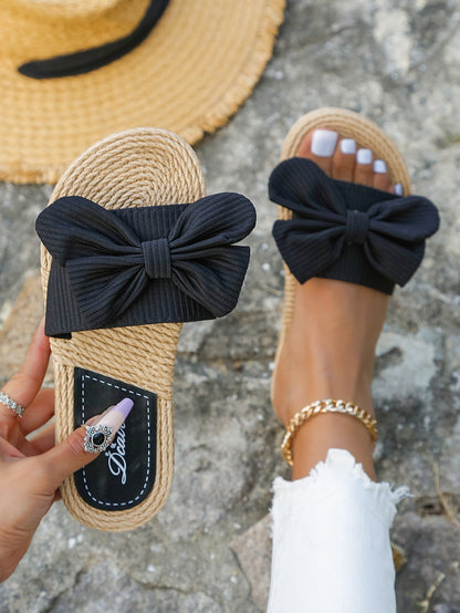 Sommerliche Boho Sandalen mit Schleife Bequem