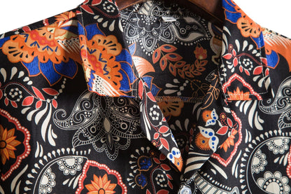 Männer Kurzarmhemd Allover-Druck Trendy Berlin Style