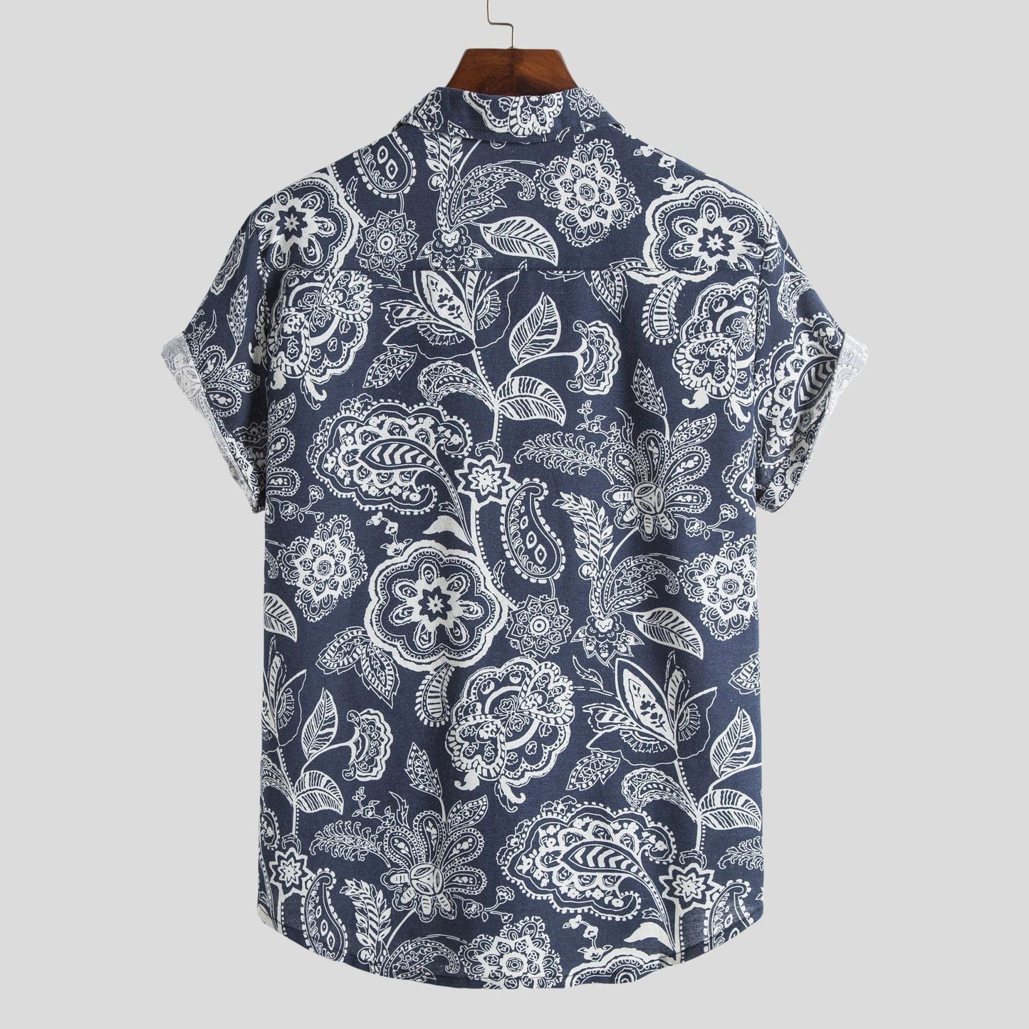 Herren Kurzarmhemd Modern Flora Schnitt Trendig