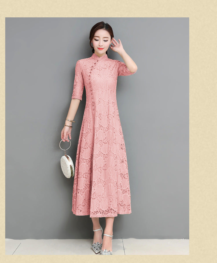BerlinGlamour Spitzen-Qipao: Sommerkleid für Mädchen