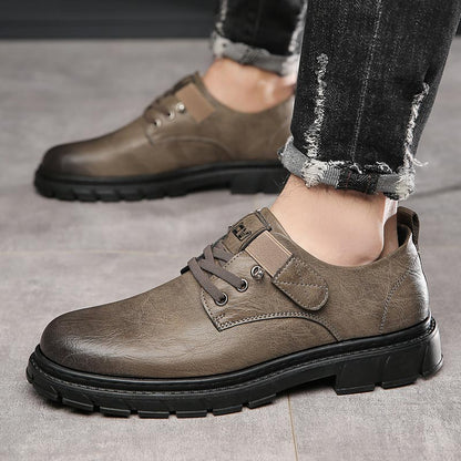 Leder Schuhe Cargo Stil Damen Mode