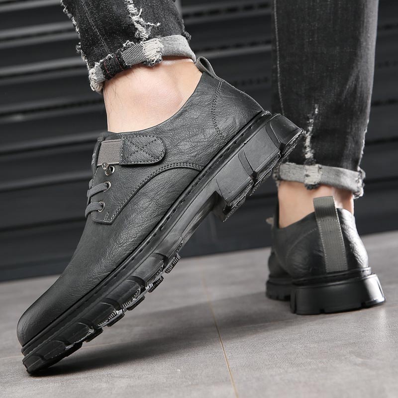 Leder Schuhe Cargo Stil Damen Mode