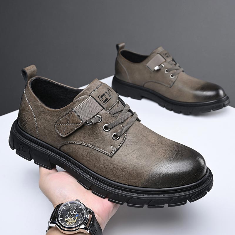 Leder Schuhe Cargo Stil Damen Mode