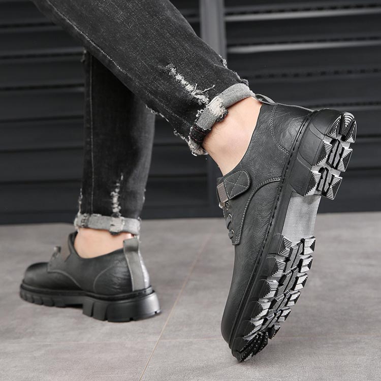 Leder Schuhe Cargo Stil Damen Mode