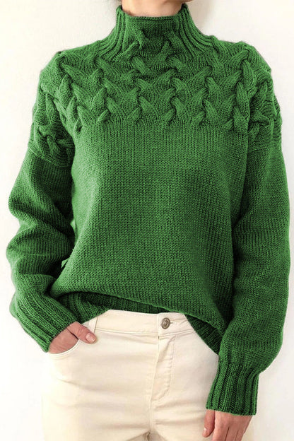 Strickpullover Rollkragen Einfarbig Lässig