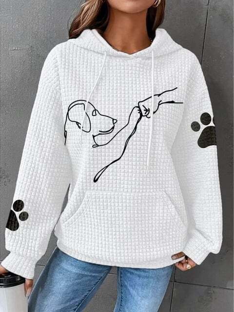 Kapuzenpullover Frauen Bequem Warm Modern