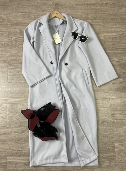 Lang Damen Trenchcoat mit Kapuze Schwarz
