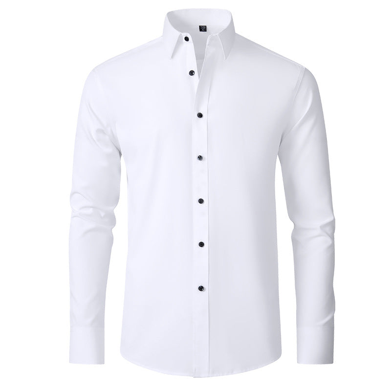 Herren Hemd Slim Fit Langarm Business Stretch