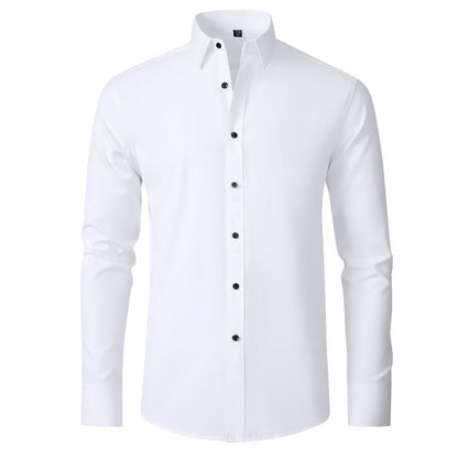 Herren Hemd Slim Fit Langarm Business Stretch