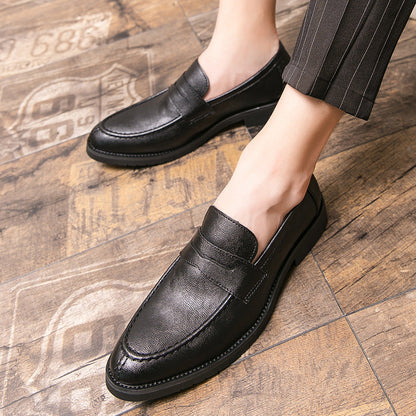 Herren Loafers Elegante Runde Spitze Lederschuhe