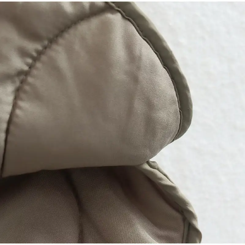 Gepolstertes Herrenjacket Rundhals Knöpfe Warm Winter