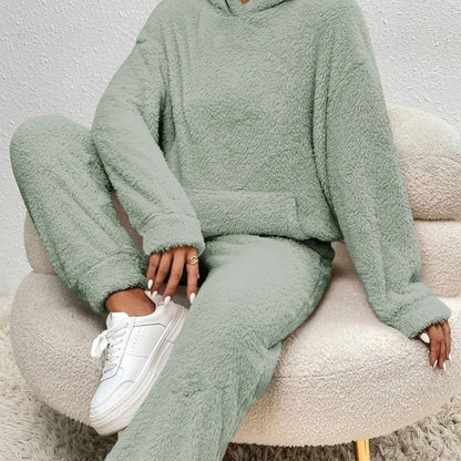 Damen Loungewear Set Frühling Cozy Kapuzen-Outfit
