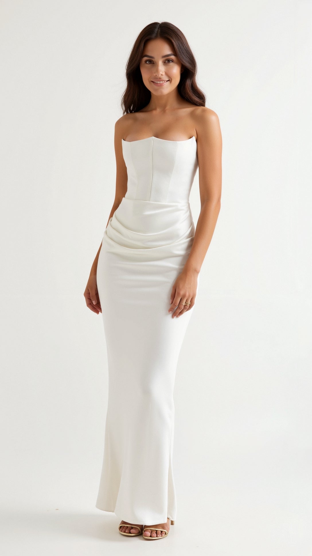 Elegantes Maxi Kleid Damen Hochzeitsgast Kleid Lang