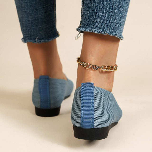 Blaue Sportschuhe Atmungsaktiv Netz Laufschuhe