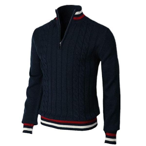 Herren Pullover Eleganter Kragen Schlank Modern