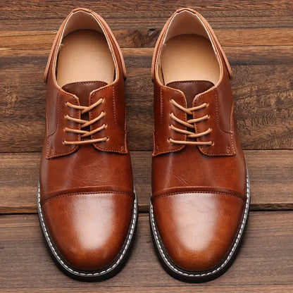 Herren Derby Schuhe Vintage Look Lederschuhe