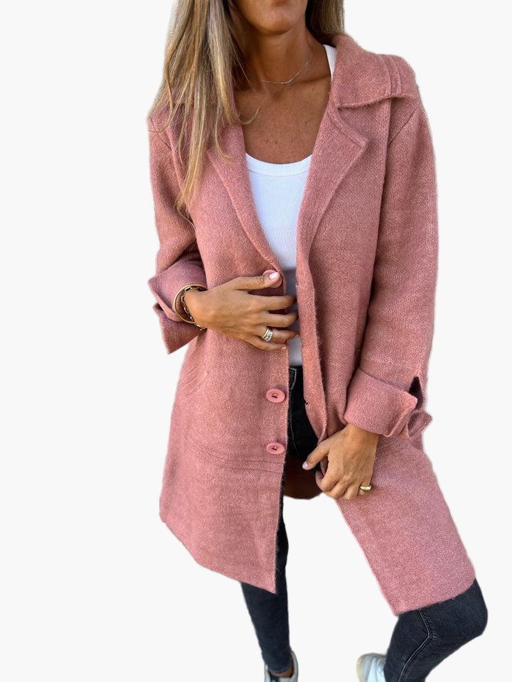 Damen Mantel Relaxed Fit mit Knöpfen Modern