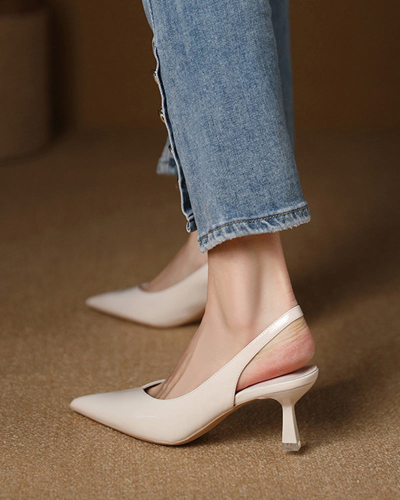 Stilettos High Heels Spitzer Zehenpartie Einfarbig