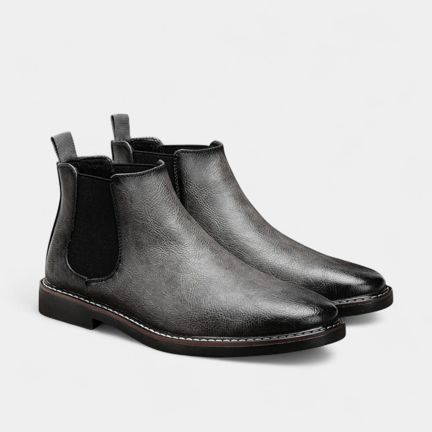 Herren Chelsea Boots Lederoptik Elastisch Komfortabel