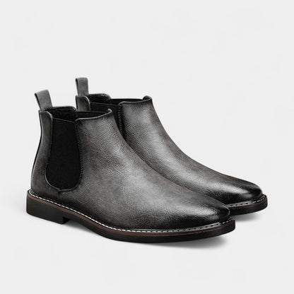 Herren Chelsea Boots Lederoptik Elastisch Komfortabel