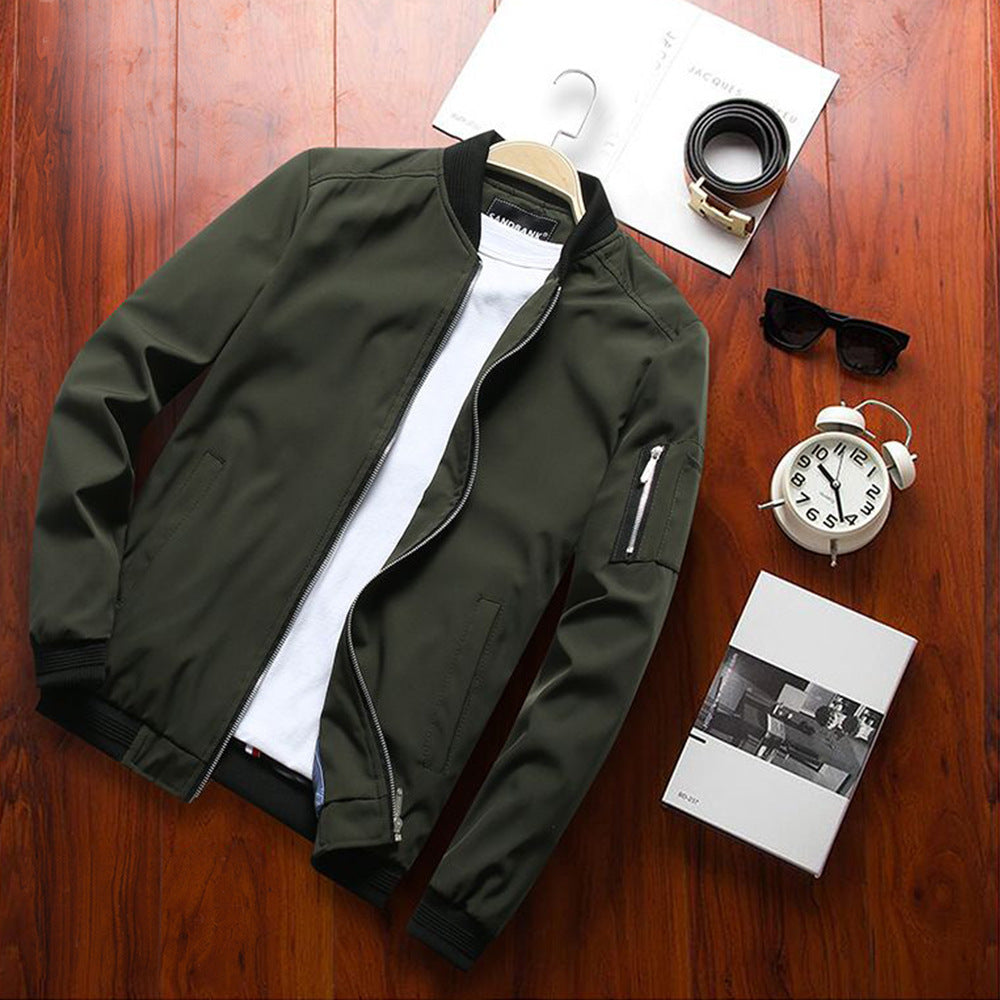 Herren Übergangsjacke Reißverschluss Armel Modern