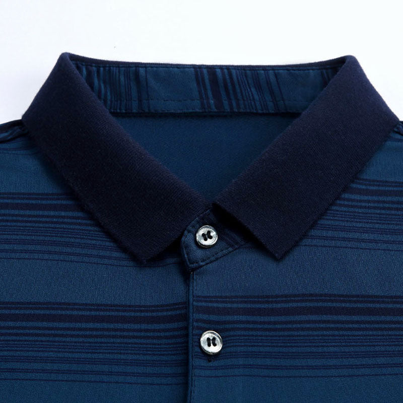 Herren Polohemd Streifen Modern Slim Fit