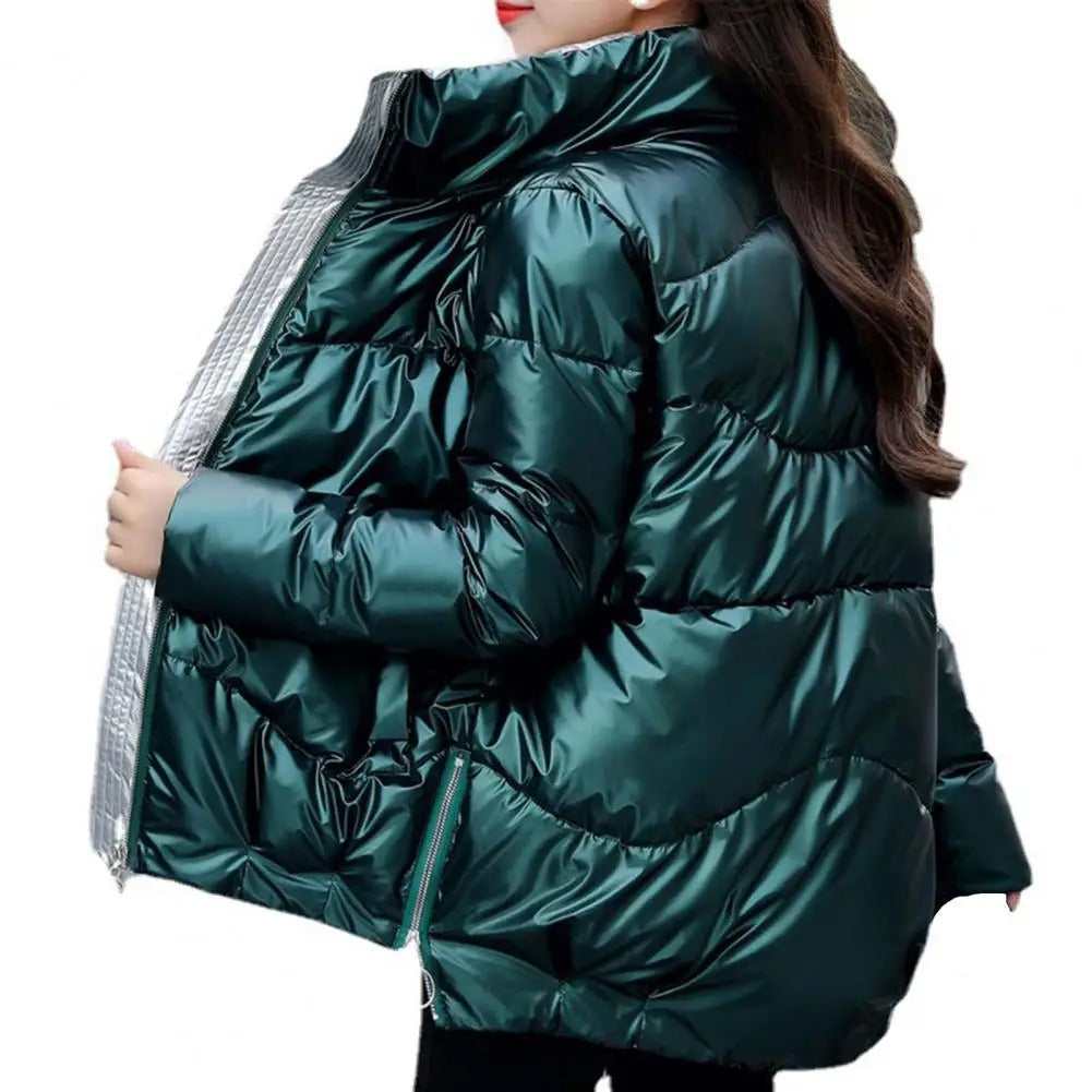 Winter Pufferjacke Damen Gequiltet Warm Leicht