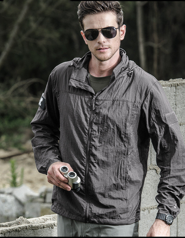 Wasserdichte Outdoor Jacke Leicht Reißverschluss