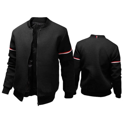 Herren Kapuzenjacke Sportlich Streifenjacke Modern