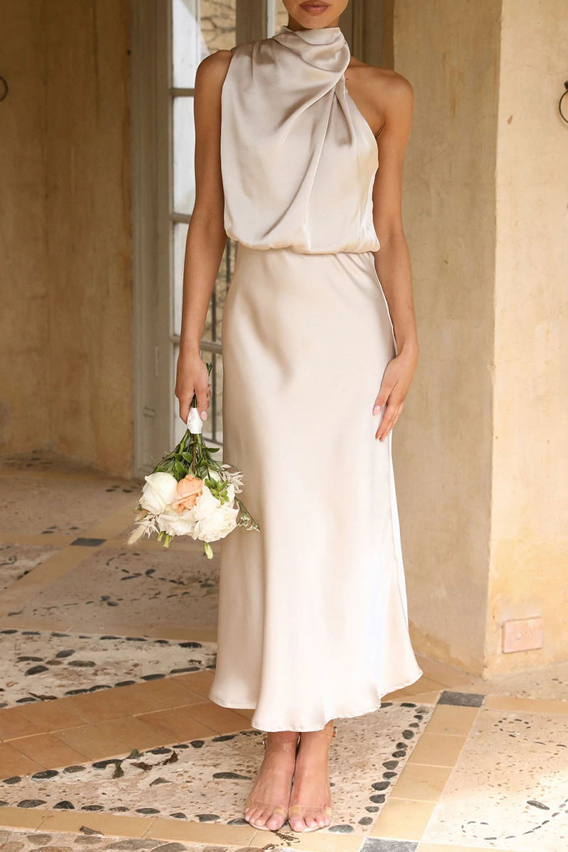 Elegante Damenrockkleid Faltkragen Einzelstück