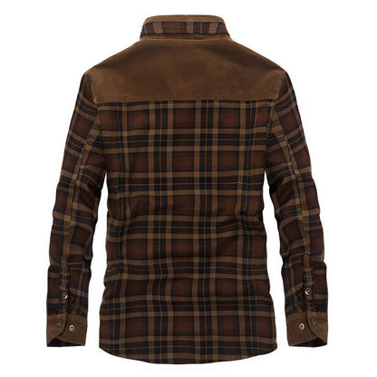 Herren Flanelljacke Warm Fleece Karomuster Modern