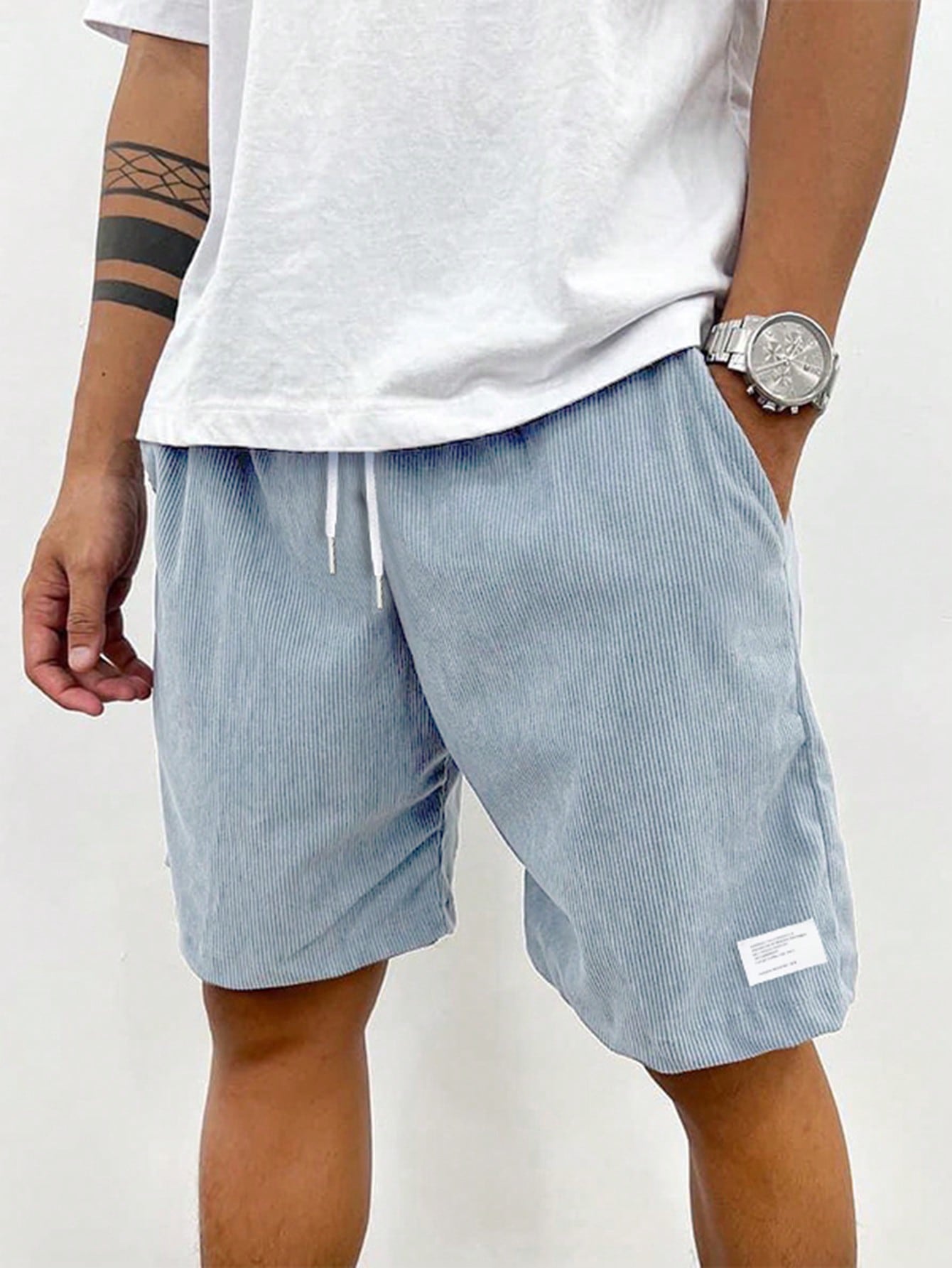 Herren Shorts Freizeit Lockere Passform Kordelzug Bequem