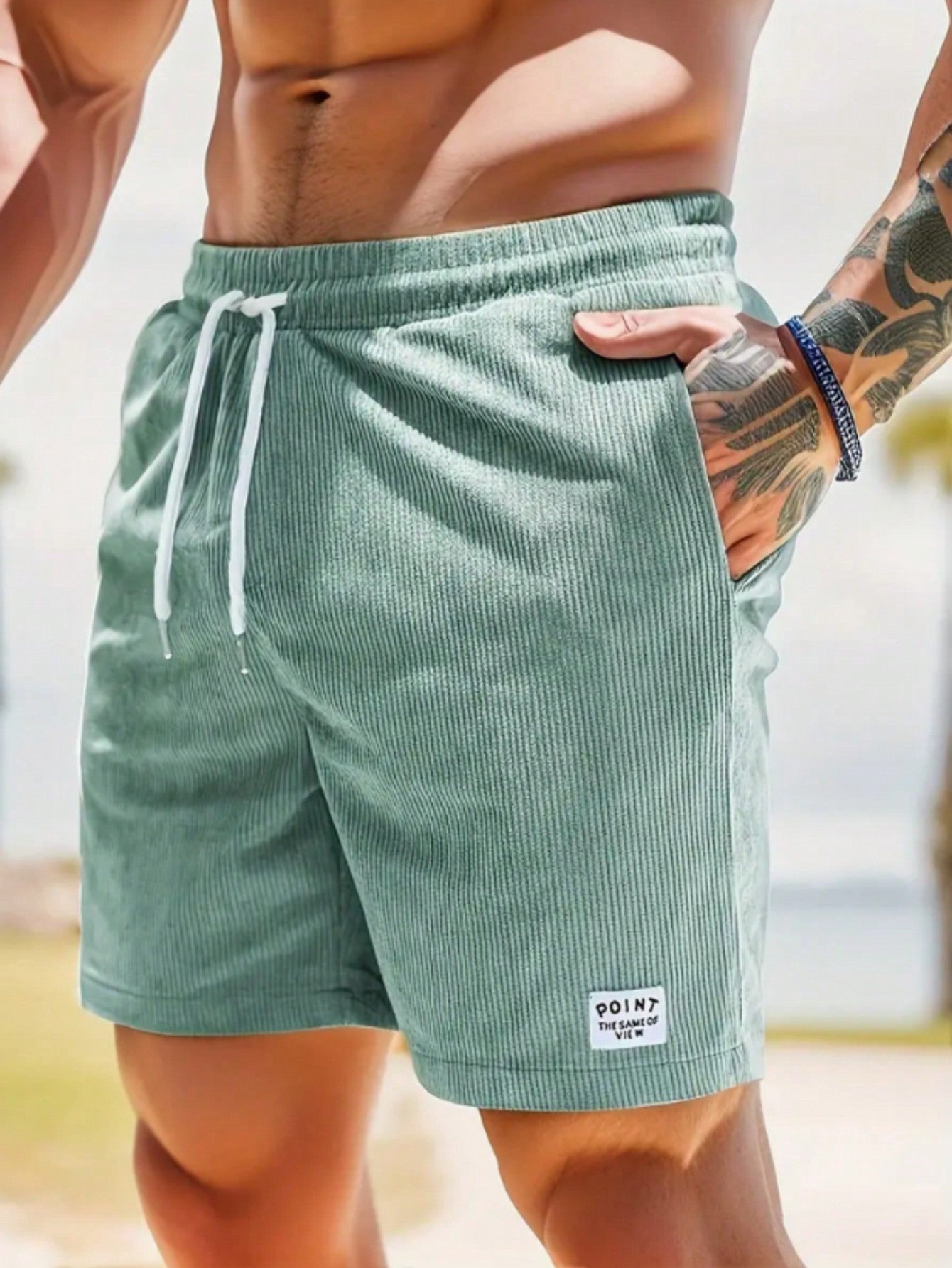 Herren Shorts Freizeit Lockere Passform Kordelzug Bequem
