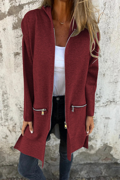 Kapuzenjacke Damen Lässig Modern 9 Farben