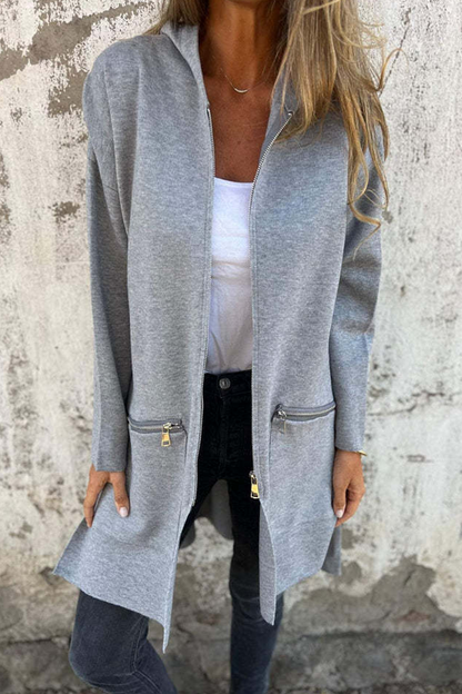 Kapuzenjacke Damen Lässig Modern 9 Farben