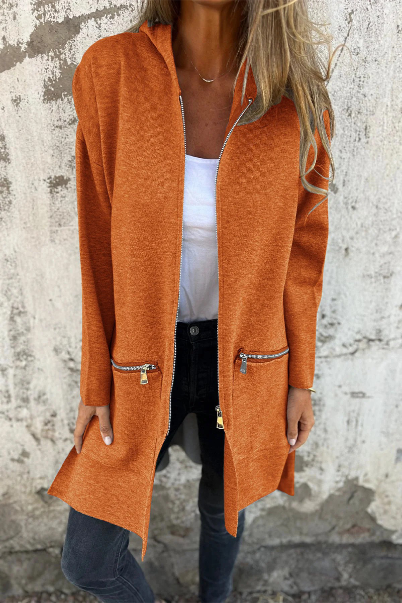 Kapuzenjacke Damen Lässig Modern 9 Farben